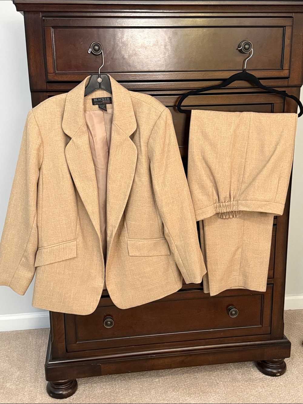 Tan Women's Blazer & Pants Set